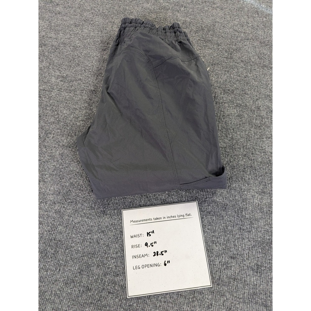 Lululemon Dance Studio Crop Pants Gray Ruched Joggers Size 8 Drawstring Pockets - Picture 6 of 6